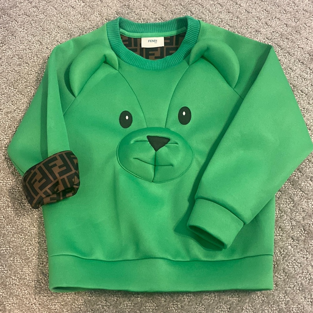 100% authentic fendi kids bear sweatshirt